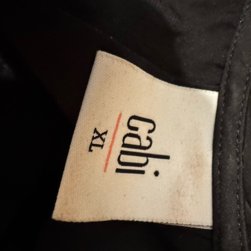 Cabi Classic Black Long Sleeve Ruffle cuff blouse